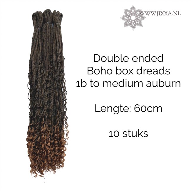 Boho box dreads - 1b to medium auburn