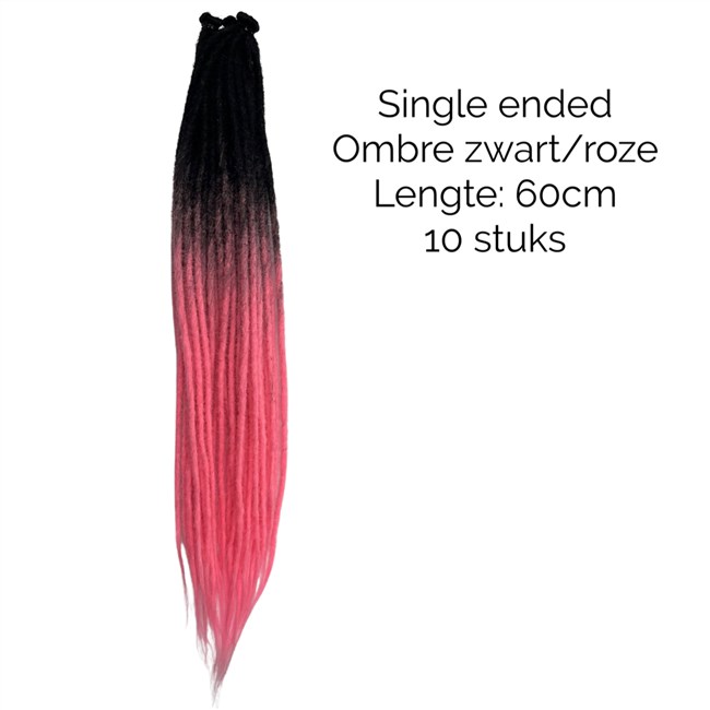 SE 10 stuks - Zwart/roze (ombre)