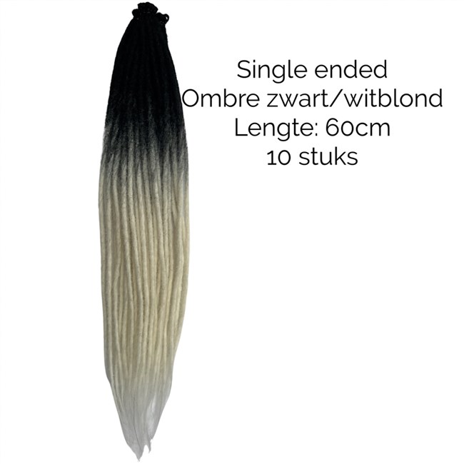 SE 10 stuks - Zwart/witblond (ombre)