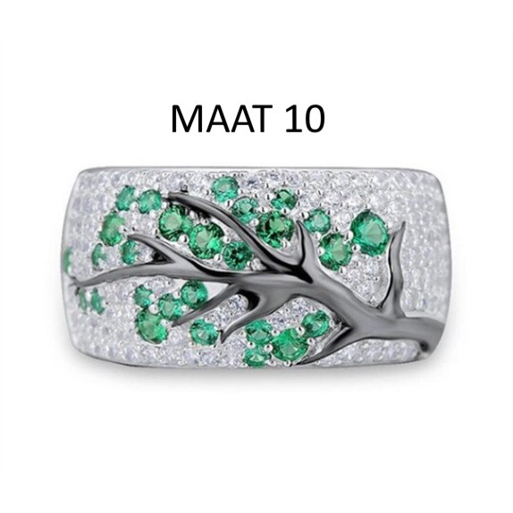 Ring Boom groen - Maat 10