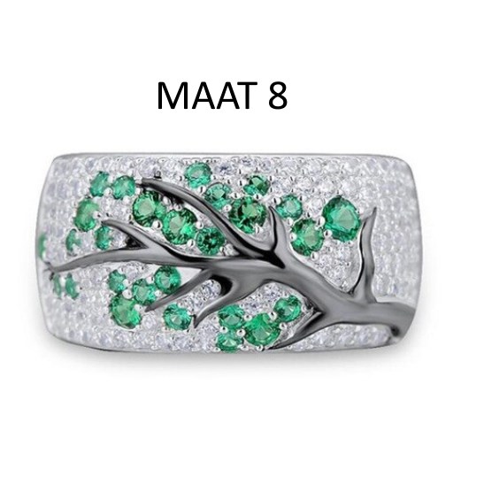 Ring Boom groen - Maat 8