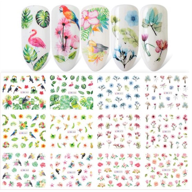 Water stickers/ water decals - 12 stuks 