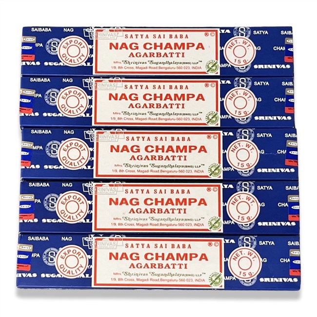 Wierook Nag Champa - 5 pakjes (voordeelpakket)