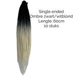 SE 10 stuks - Zwart/witblond (ombre)