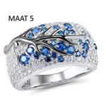 Ring Boom blauw - Maat 5