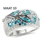 Ring Boom blauw/groen - Maat 10