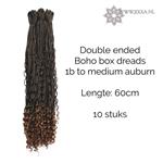 Boho box dreads - 1b to medium auburn