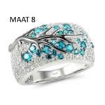 Ring Boom blauw/groen - Maat 8