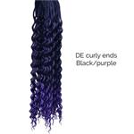 Curly ends 10 stuks - Black/purple